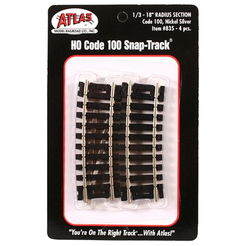 Atlas HO C100 1/3 - 18 Radius Section**