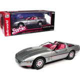 Autoworld 1/18 Barbie Silver/Pink 1986 Chevy Corvette Diecast Model
