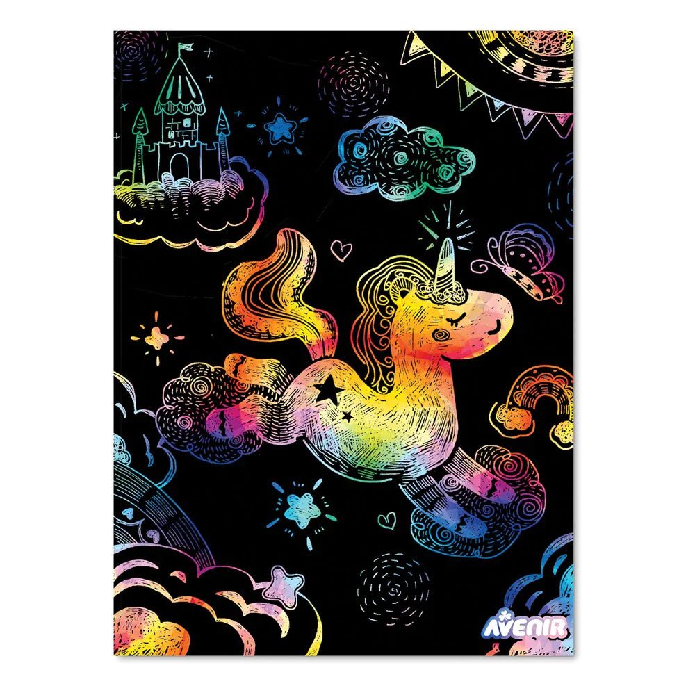 Avenir - Scratch & Stencil - Unicorns - Hobbytech Toys
