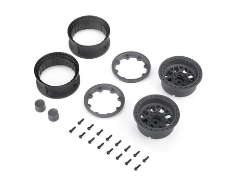 Axial 1.9 KMC Grenede Beadlock Wheels Gray (2) AXI-4688