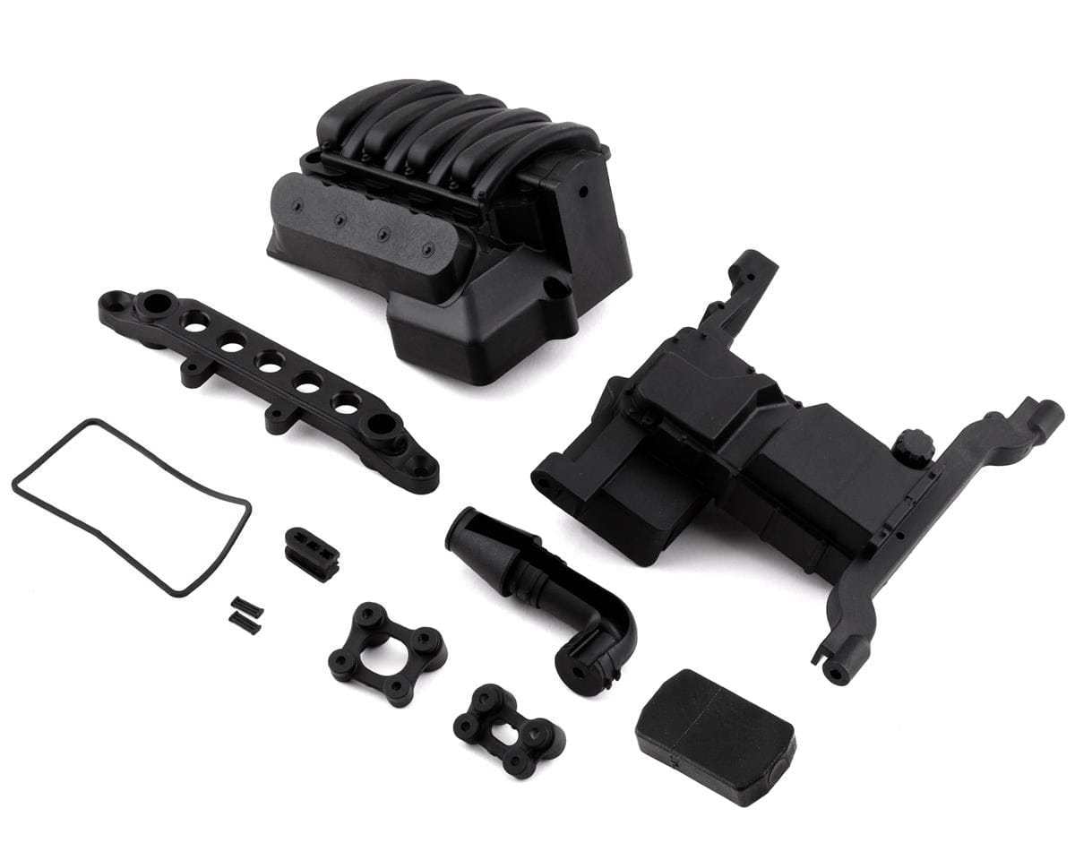Axial Front Servo Mount with Engine Cover and Seals, SCX6 - AXI251005