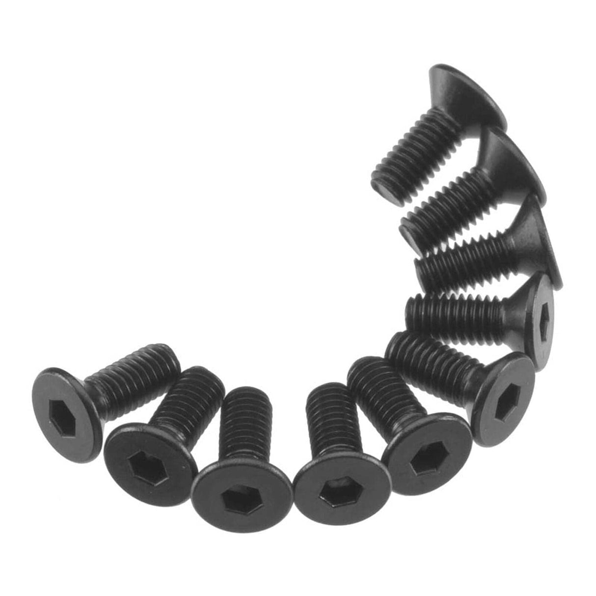 Axial AXIC0118 Hex Flat Head M3x8mm Black Screws (10)