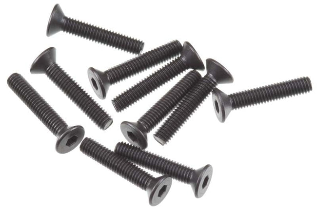 Axial Hex Socket Flat Head Screw M3x16mm Black (10), AXA0147