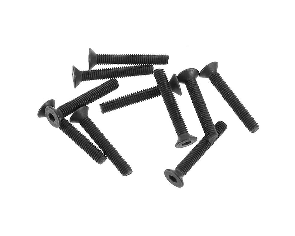 Axial Hex Socket Flat Head Screw M3x20mm Black (10), AXA149 - genuine Axial product AXIC0149