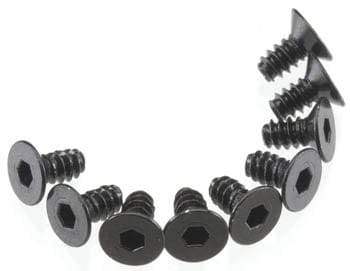 Axial M3x6mm Tapping Flat Head Screw Black 10pcs AXIC0126 AXA463