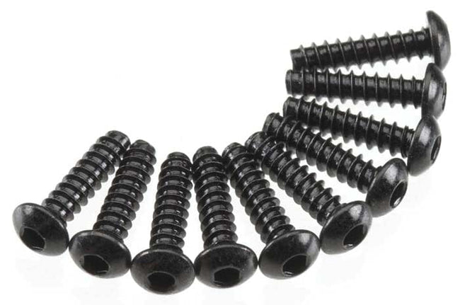 Axial Hex Tap Button Head Screw M3x12mm Black (10), AXA436