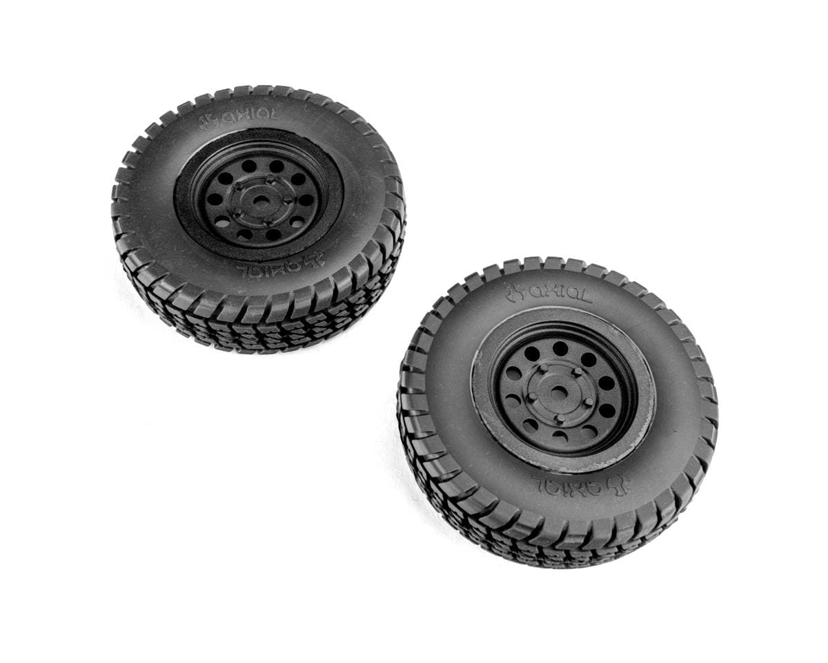 Axial Mounted Tyre and Wheel Set (2), SCX10 Trailer - AXI-4120