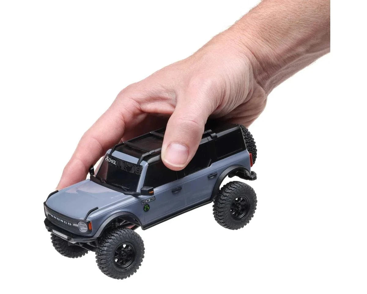 Axial SCX30 1/30 Ford Bronco Mini RC Rock Crawler RTR - Grey [2048T2]