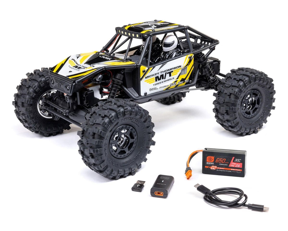 Axial UTB18 Capra 1/18 4WS Rock Crawler, RTR, Yellow, AXI-1750T2 - genuine Axial product AXI-1750T2