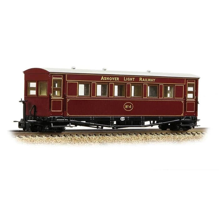 Bachmann 394 - 025 OO - 9 Bogie Coach in Ashover Railway Crimson Livery No.1 - Hobbytech Toys