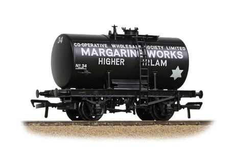 Bachmann Branchline 38-785 OO 14T Anchor-Mounted Tank Wagon Irlam Margarine Works Black