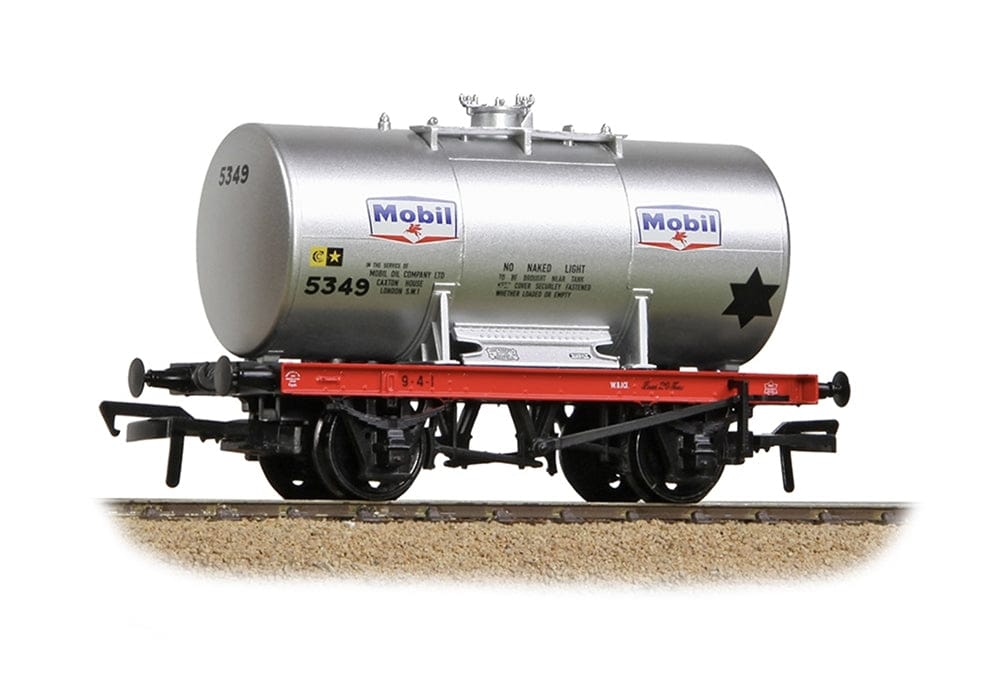 Bachmann Branchline 38-782 OO 20T Anchor-Mounted Tank Wagon Mobil Silver