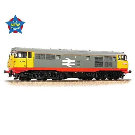 Bachmann Branchline OO Scale Class 31/1 Refurbished 31180 BR Railfreight (Red Stripe) - Hobbytech Toys