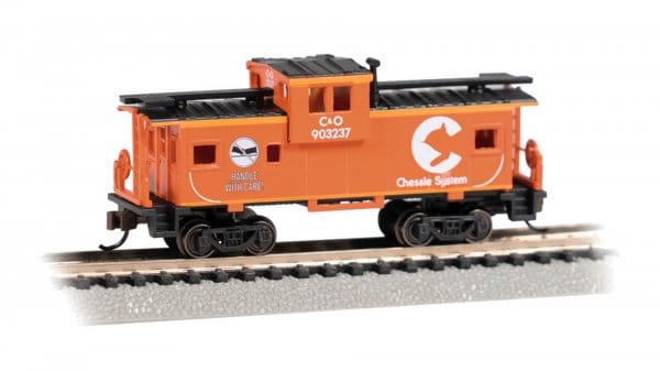 Bachmann N Scale 36ft Wide Vision Caboose Chessie #903237