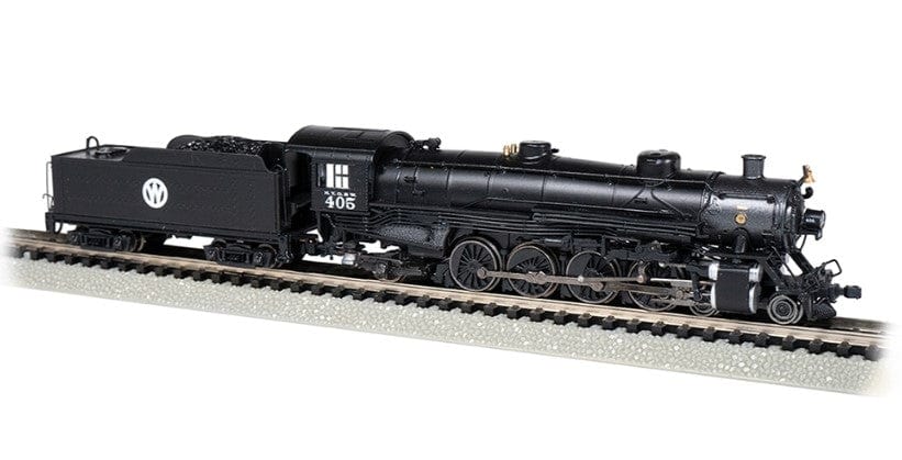Bachmann N Scale 4-8-2 Light Mountain Steam Locomotive - NY.O.W #405 - DCC & Sound Fitted
