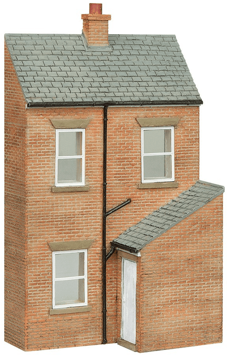 Bachmann Scenecraft 44-0216W OO Scale Low Relief Rear of Terrace, Right Hand Door White - Hobbytech Toys