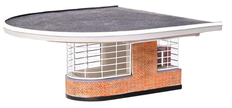 Bachmann Scenecraft 44-067 OO Art Deco Platform End Building