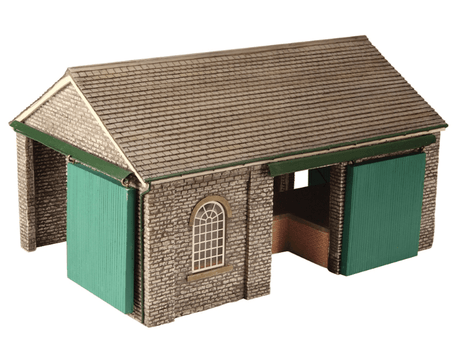 Bachmann Scenecraft 44 - 170 OO Scale Shillingstone Goods Shed Green - Hobbytech Toys