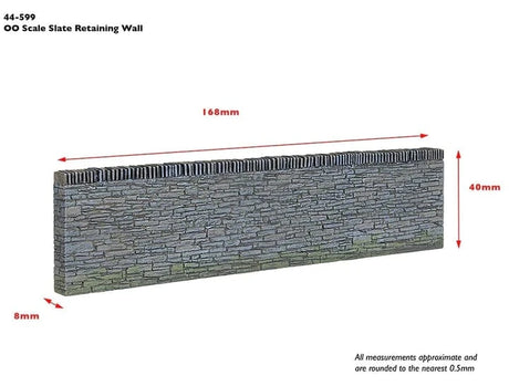 Bachmann Scenecraft 44-599 OO-9 Narrow Gauge Slate Retaining Wall - Hobbytech Toys