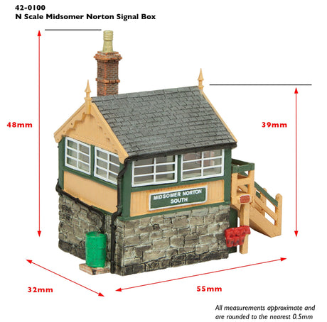 Bachmann Scenecraft N Scale Midsomer Norton Signal Box Green