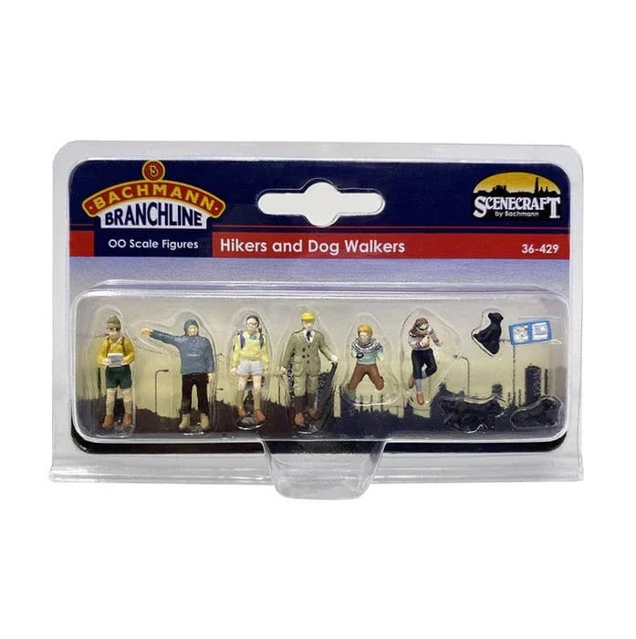 Bachmann Scenecraft OO Scale Hikers and Dog Walkers - Hobbytech Toys