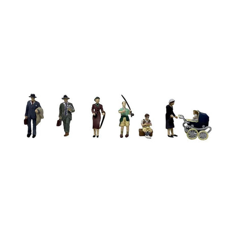 Bachmann Scenecraft OO Scale Post - War Era Figures Set B - Hobbytech Toys
