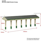 Bachmann Scenecraft OO Scale S&DJR Wooden Canopy Green and Cream - Hobbytech Toys