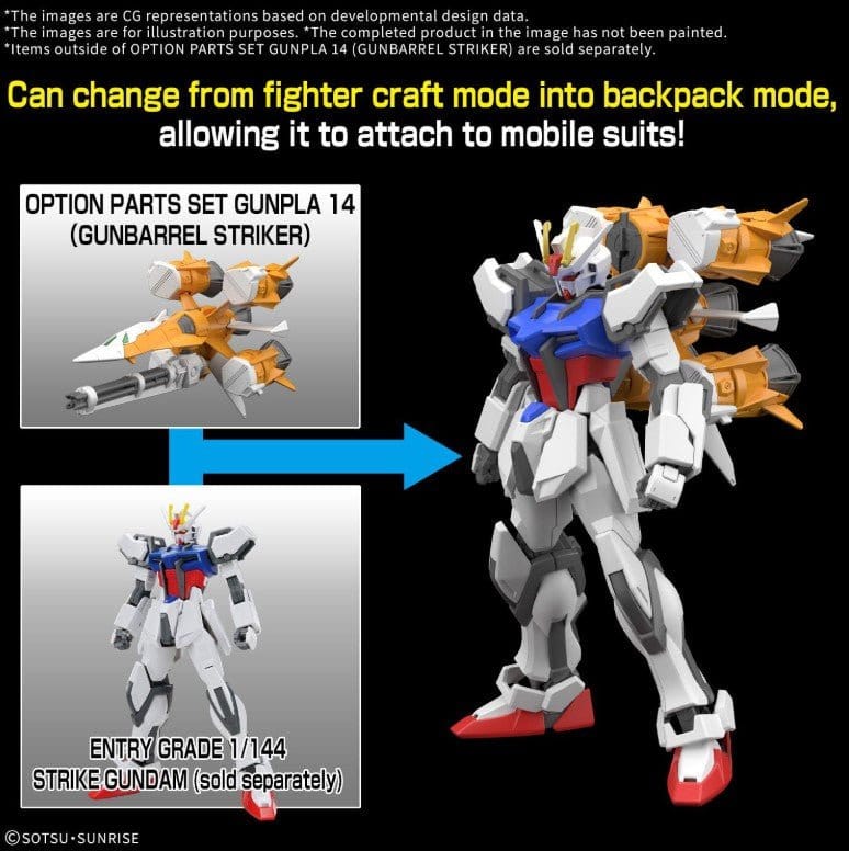 Bandai 1/144 Option Parts Set Gunpla 14 (Gunbarrel Striker) [5068322] - Hobbytech Toys