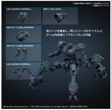 Bandai 30MM Armored Core VI Fires Of Rubicon Balam Industries BD - 011 Melander Liger Tail - Hobbytech Toys