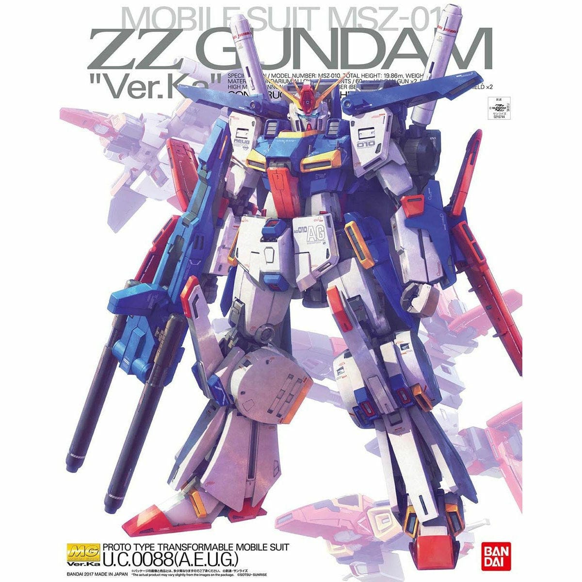 Bandai MG 1/100 ZZ GUNDAM Ver. Ka Model Kit [5063151] – Hobbytech Toys