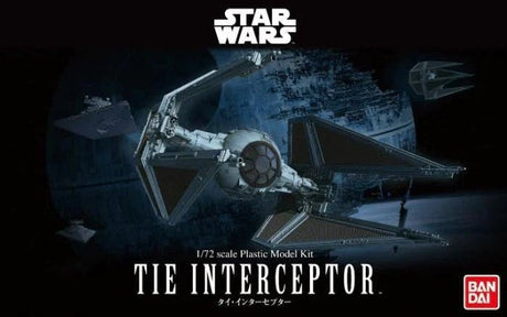 Bandai 5065568 1/72 Star Wars Tie Interceptor Model Kit - Hobbytech Toys