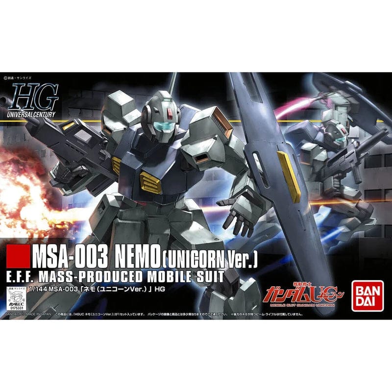 Bandai HGUC 1/144 MSA-003 Nemo Unicorn Version model kit