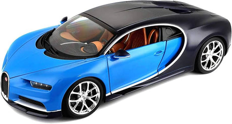 Bburago 1/18 2017 Bugatti Chiron Blue Diecast Model - Hobbytech Toys