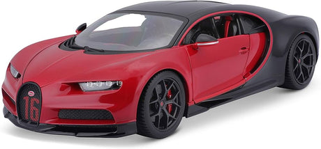 Bburago 1/18 2018 Bugatti Chiron Sport Red/Black Diecast Model - Hobbytech Toys