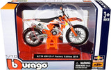 Bburago 1/18 2018 KTM 450 SX - F Factory Edition Herling Diecast Model - Hobbytech Toys