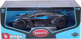 Bburago 1/18 2022 Bugatti Bolide Blue & Black Diecast Model - Hobbytech Toys