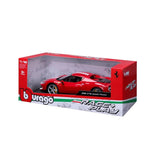 Bburago 1/18 2022 Ferrari 296 GTB Assetto Fiorano - Rosso Corsa Diecast Model - Hobbytech Toys