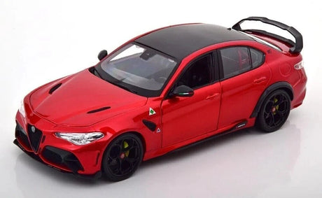 Bburago 1/18 2023 Alfa Romeo Giulia GTAm Red Diecast Model - Hobbytech Toys