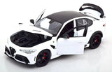 Bburago 1/18 2023 Alfa Romeo Giulia GTAM Trofeo White Diecast Model - Hobbytech Toys