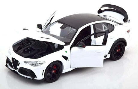 Bburago 1/18 2023 Alfa Romeo Giulia GTAM Trofeo White Diecast Model - Hobbytech Toys