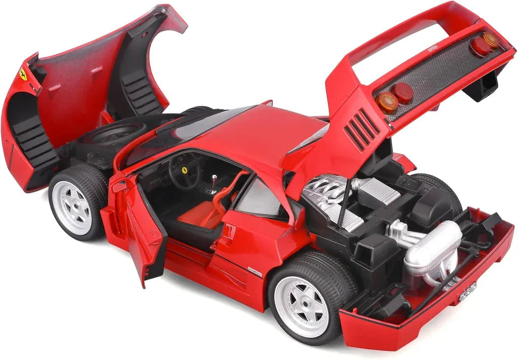 Bburago 1/18 Race & Play 1987 Ferrari F-40 - Rosso Corsa Diecast Model
