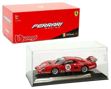 Bburago 1/43 1981 Ferrari Berlinetta Boxer Series II #15 Diecast Model - Hobbytech Toys
