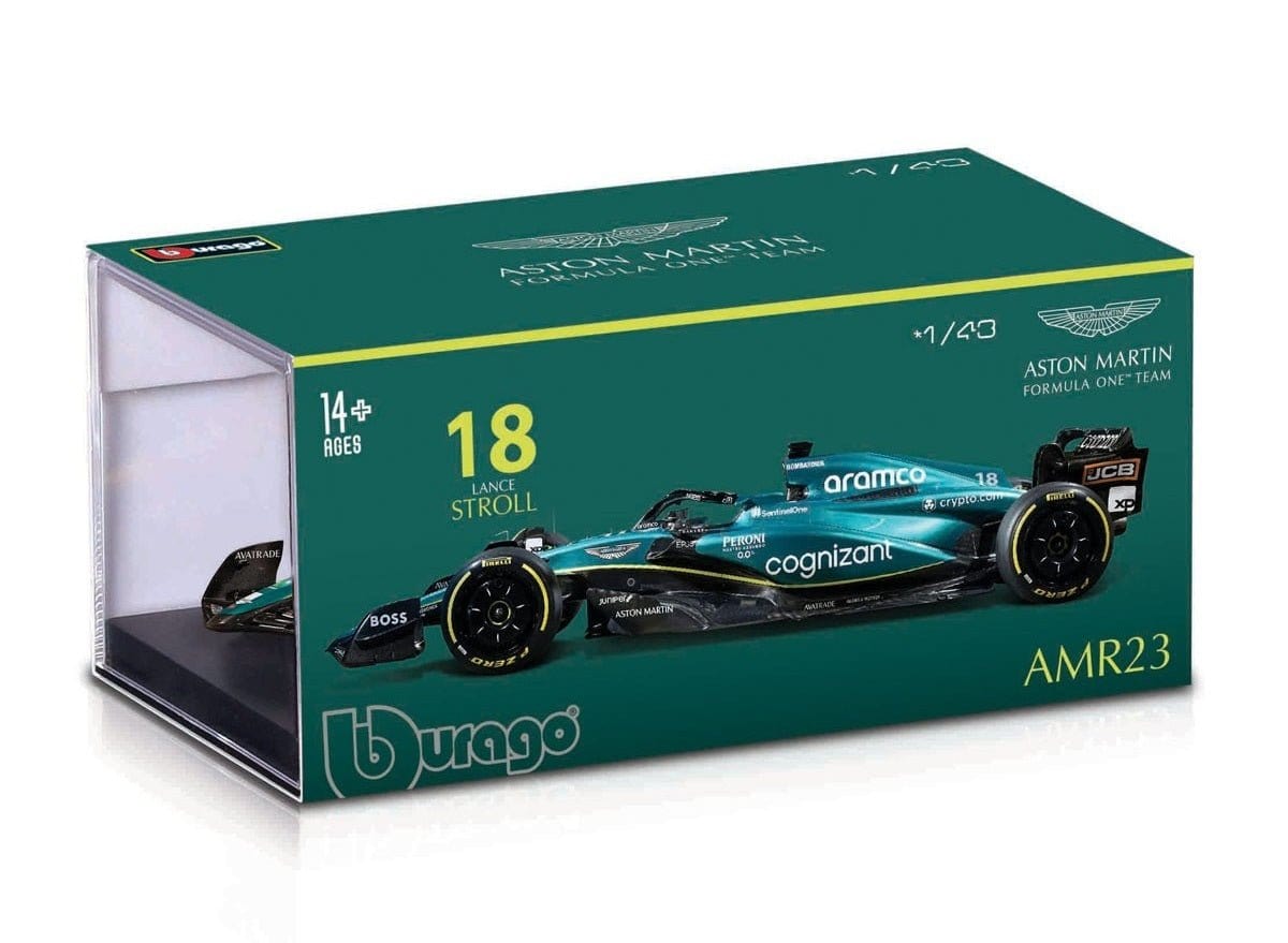 Bburago 1/43 2023 F - 1 Aston Martin AMR23 #18 Stroll WB Diecast Model - Hobbytech Toys