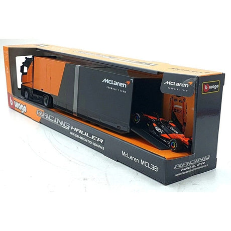 Bburago 1/43 2024 McLaren Transporter MCL 38 w /one F-1 car Diecast Model