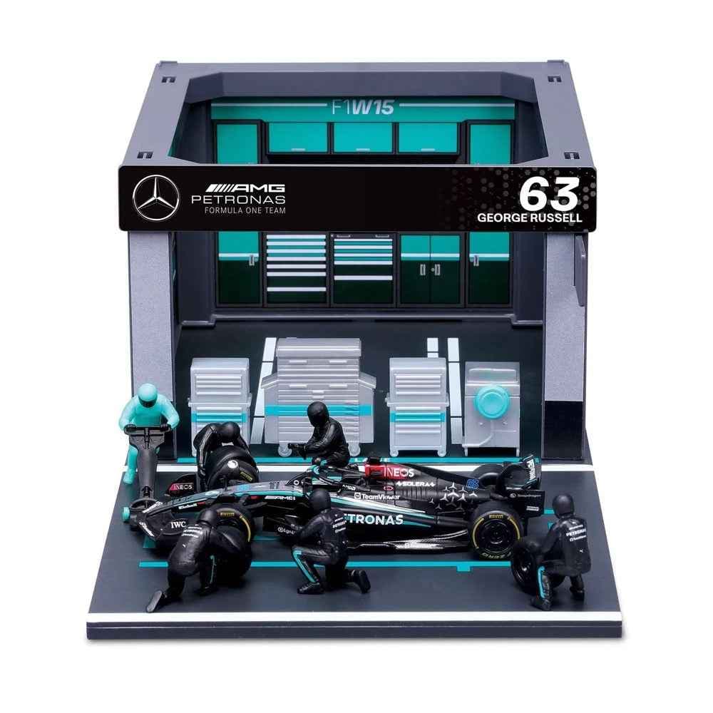 Bburago 1/43 2024 Mercedes AMG Pit Pass Comp. Russell #63 Diecast Model
