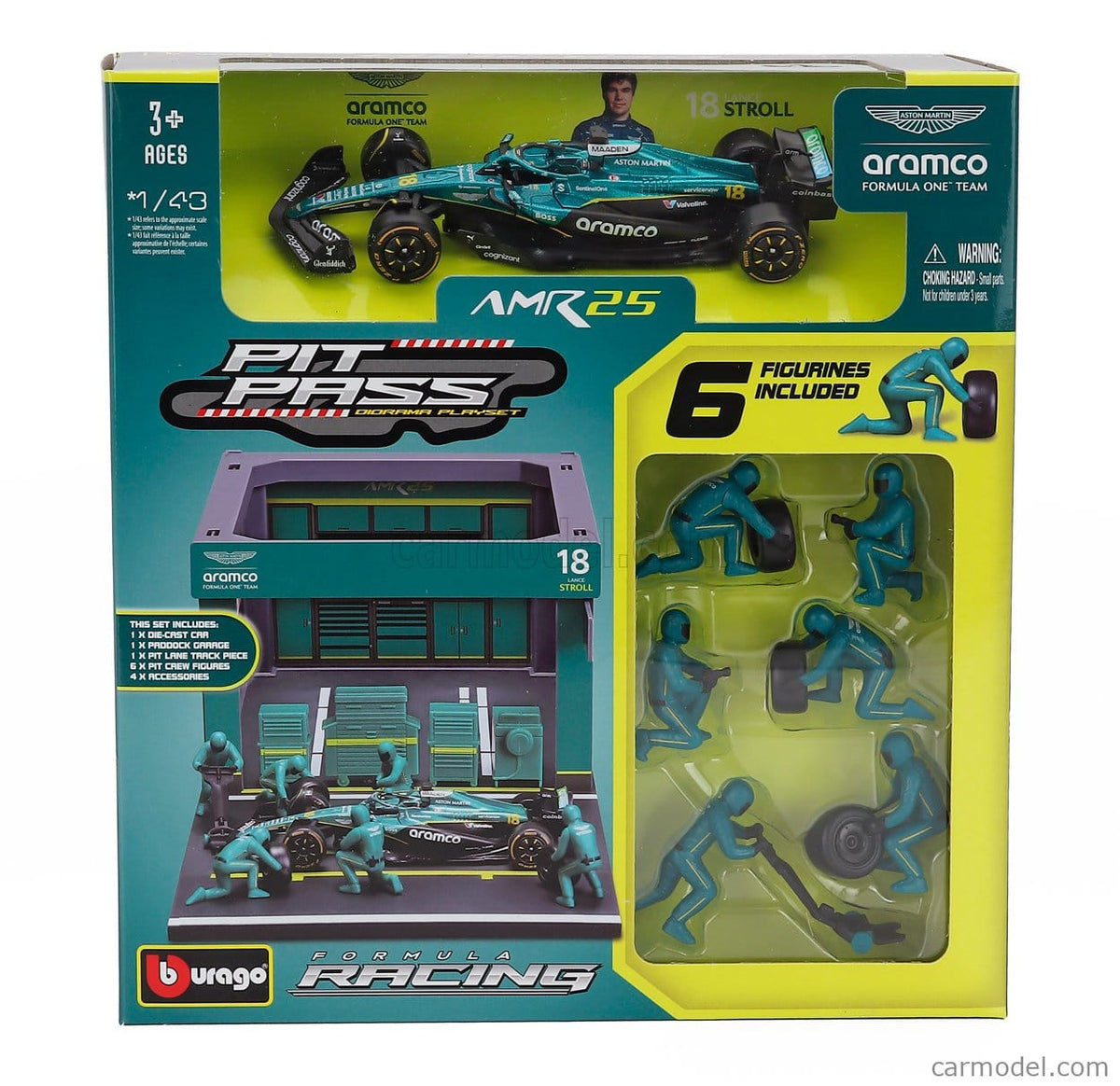 Bburago 1/43 2025 Aston Martin AMR25 Competition Fernando Alonso #14 Diecast Model