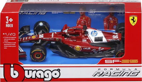 Bburago 1/43 2025 F1 Ferrari SF25 #16 Charles Leclerc Diecast Model