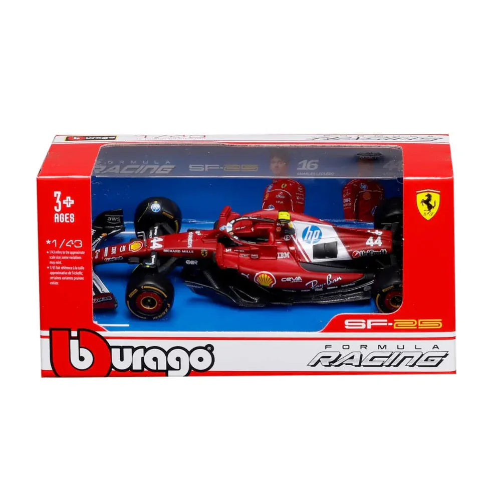 Bburago 1/43 2025 F1 Ferrari SF25 #44 Lewis Hamilton Diecast Model