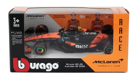 Bburago 1/43 2025 F1 McLaren MCL39 #4 Lando Norris Diecast Model