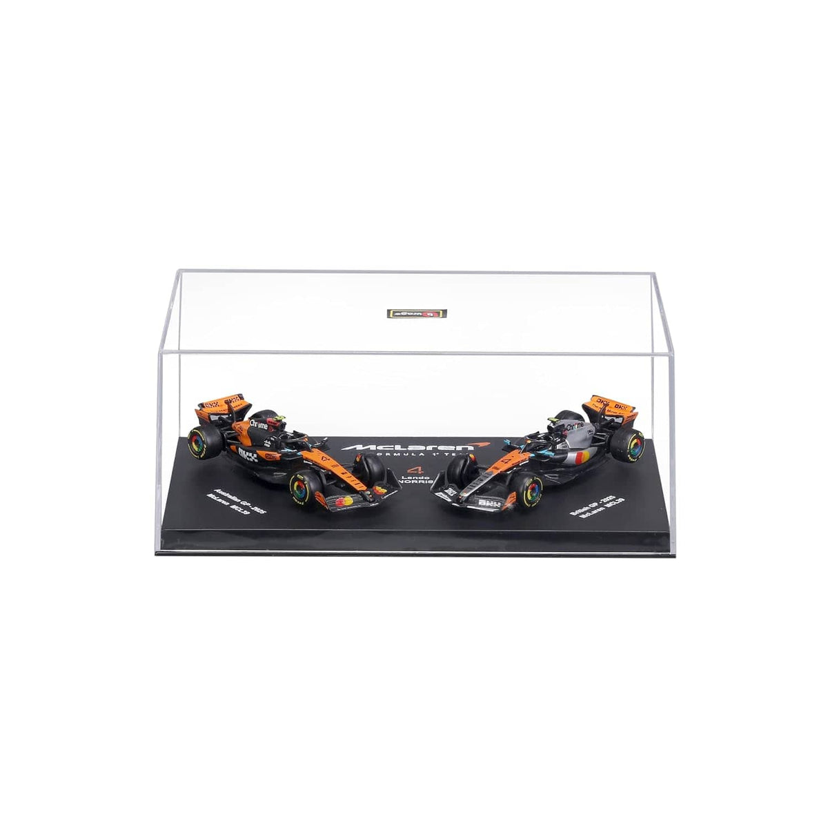 Bburago 1/64 2025 McLaren MCL39 - Norris #4 Twin Pack in Showcase Diecast Model